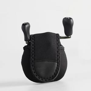 Housse de protection pour moulinet de pêche, en tissu noir, pour la pêche en eau douce, moulinets spinning, baitcasting, à tambour et à leurres - Product Image 2