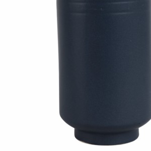 Vaso in ceramica moderno a forma di cilindro, colore blu grigio, per decorazioni per la casa, soggiorno, camera da letto, ufficio - Product Image 5