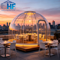 Dôme gonflable commercial transparent moderne pour PC, tente bulle, installation facile, garantie 1 an, cuisine, hôtel