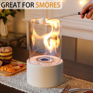 Cheminée au <span class=keywords><strong>bio</strong></span>éthanol de table en stock avec tube en verre, foyer d'intérieur, table à manger basse, foyer à alcool et carburant transparent - Product Image 5