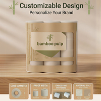 Papier toilette Langqiao non blanchi en pulpe de bambou, résistant, jetable, écologique, 1 à 4 plis, rouleau standard doux pour salle de bain