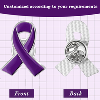 Fabricant designer logo personnalisé métal coloré autisme sensibilisation au cancer du sein femmes ruban rose revers insigne émail broche