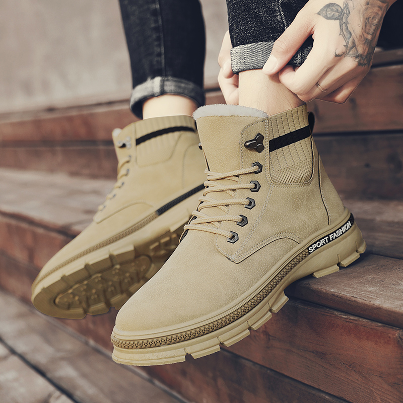 ZHANGCHENGFU Mens Casual European and American Trend in The Tube Boots Single Shoes ZHANGCHENGFU Mens Casual European and American Trend in The Tube Boots Single Shoes