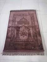 Tapis de prière islamique avec boussole, couverture Portable pour le culte religieux
