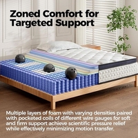 Matelas orthopédique double de luxe pour meubles de chambre à coucher King Size Matelas en mousse hybride compressée sous vide intelligent pour lit d'école