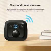 Cámara de Seguridad Inalámbrica Wi-Fi B01 HD 1080p 1-5MP de Bajo Consumo para el Hogar, Visión Nocturna, Almacenamiento en la Nube, Batería de Gran Capacidad, Tarjeta TF - Vista de Águila