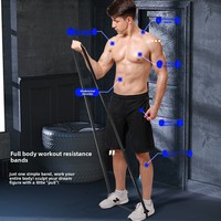 Banda Elástica de Resistencia para Entrenamiento de Fuerza y Moldeamiento Corporal Masculino - Potenciador de Músculos Pectorales con Elastómero Termoplástico