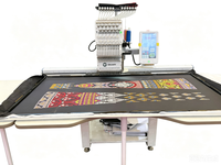 Machine à broder informatisée manuelle GALAXY, nouvelle, à tête unique, 12 aiguilles, 600x1200mm, écran tactile 10 pouces, moteur, dispositif de cordage facile
