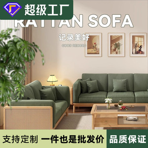 L Shaped Solid Wood Sofa Set Modular Foam Filling For Living Room Modern Minimalist Home Use - Product Image 5