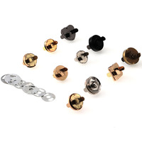 Vente en gros de matériel de sac à main aimant bouton à boucle magnétique pour sacs sac à main en or bouton personnalisé aimant 12mm métal fer dentelle placage