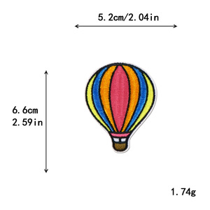 Toptan özel tasarım Hawaii tarzı deniz plaj tatil tema sıcak hava balon demir on yaz nakış yama için giysi - Product Image 2