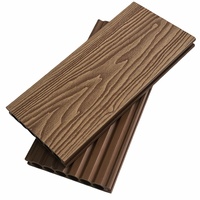 Planches de terrasse en WPC 3D en relief à faire soi-même, panneaux composites faciles à installer pour l'extérieur, utilisables pour les terrains de sport scolaires