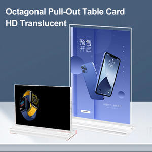 Fabbrica diretta A4 espositore pubblicitario stabile per forma resistente T acrilico segno titolare per la visualizzazione del Menu <span class=keywords><strong>da</strong></span> <span class=keywords><strong>tavolo</strong></span> - Product Image 3