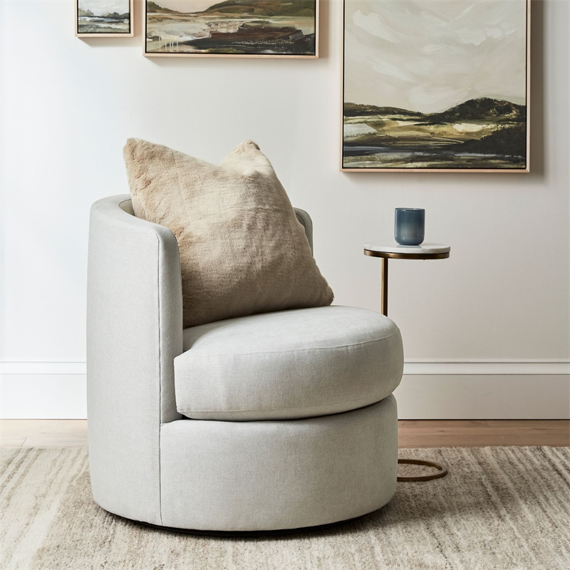 New Design Single Living Room Sofa Upholstered Swivel Armchair Living Room Furniture