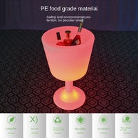CoolQing Seau à glace LED RGB rechargeable personnalisé pour la vente en gros, idéal pour les organisateurs de mariages, la location d'événements, les bars, les boîtes de nuit et la décoration de fêtes