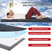 Matelas de camping moderne en aluminium pliable en trois parties, portable, imperméable, pour le voyage, le lit de camion, la tente