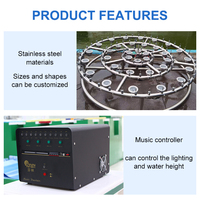 Fuente de Agua Musical con Luces LED Multicolores para Exteriores, Comercial, de Acero Inoxidable 304, Tamaño Personalizado, Moderna y Pequeña, Marca Fenlin