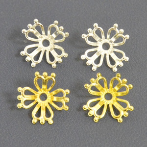 Hubu, venta al por mayor, accesorios de joyería Diy, soporte de flores, de 18mm copa de vino de cuatro hojas, 8 estambres altos de centro de flores de la mañana - Product Image 5