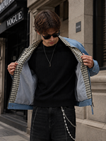 Veste de travail décontractée pour homme, coupe ample, style cargo, vintage, bomber, streetwear, oversize, en toile, pour moto