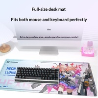 HEXGEARS Tapis de souris en tissu Anime Mech Art 700*300*2mm, base en caoutchouc antidérapante, bord cousu, résistant à l'usure, pour le jeu et le bureau