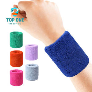 TopOne personalizado corriendo Arco Iris bordado tenis mano Terry pulsera a granel algodón deporte muñeca sudor banda para el sudor - Product Image 1