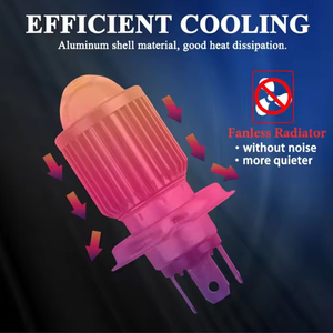 Faro a LED H4 per Moto con Lente CSP, Lampada Frontale per ATV e Scooter, Luce di Guida Bicolore con Fascio Alto/Basso, Faro Antinebbia 12V - Product Image 4