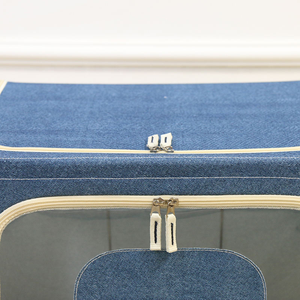 Giải pháp lưu trữ nhà gấp da & Khung Thép 66L quần áo lớn hộp lưu trữ & Thùng thiết kế hiện đại - Product Image 4