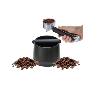 Contenitore per caffè macinato Knock Box da 15 cm, accessorio per barista, per porta filtro, contenitore per caffè silenzioso e antiscivolo - Product Image 1