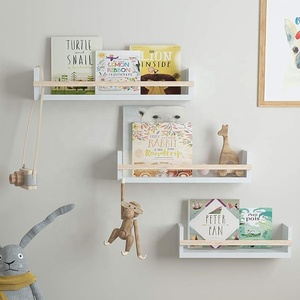 Lukywind personnalisé vente en gros ensemble de 3 pépinière blanc affichage décor flottant <span class=keywords><strong>brut</strong></span> <span class=keywords><strong>planche</strong></span> unité étagère blanc mur étagère à livres - Product Image 1