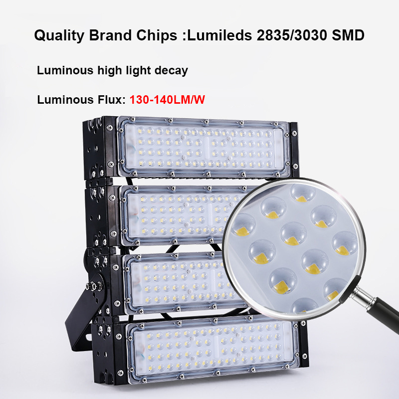 Outdoor Stadium Area Work Site Lighting Led Floodlight 5 Years Warranty Waterproof IP65 100w 200w 250wats 300w 400w 55000 Lumens