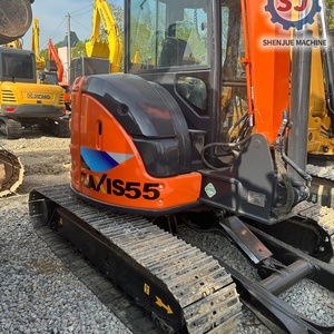 Mini-excavatrice hydraulique d'occasion Hitachi ZX55 de 5 tonnes d'origine japonaise, Hitachi ZX55 ZX60 ZX70, petite machine de terrassement à vendre - Product Image 1