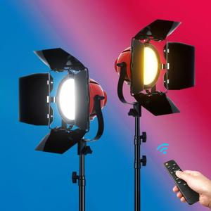 Đèn LED Màu Đỏ Ánh Sáng Lấp Đầy Nhiếp Ảnh Đèn Phim Video Âm Thanh Chuyên Nghiệp 3200-5500K Có Cửa Chuồng - Product Image 2