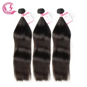 Wholesale Vendors 10A Grade Brazilian 100% Virgin Hair Silky Single Real Blend Straight Bundle Human Hair Extension With Closure
