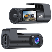 Nouvelle caméra de tableau de bord 4K UHD à 2 objectifs avec WiFi, connexion téléphonique, vision nocturne, enregistreur vidéo DVR pour automobile