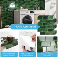 Carreaux de crédence autocollants modernes en PU imperméable imitation brique, 12x12'', pour cuisine, hôtel et usage domestique – Vente directe usine