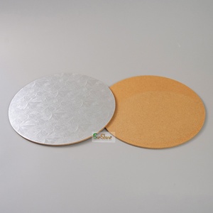 SunShine 8'' 10'' 12'' Circle Square MDF Gold Silver 2mm 3mm Compressed Paper Board Cake Drum MDF Cake Board - Product Image 6