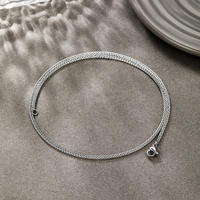 Collier fin tressé Gaovo en acier inoxydable plaqué or 18 carats, chaîne en corde tressée empilable, bijoux de mode pour femmes, cadeau pour tous les jours