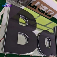 Lettres en relief 3D en acrylique avec rétroéclairage LED coloré, étanches IP65, pour enseignes de maison, bureau, boutique, logo, signalétique, conduit en acier inoxydable