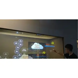 hologramm-interaktivglasprojektion randloser interaktiver glasprojektor für werbung 2 mm touch-präzision