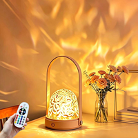 Projecteur de lumière à ondes océaniques modernes, 16 couleurs LED, télécommande tactile, lampe de table portable, rechargeable par USB, lampe d'ambiance rotative