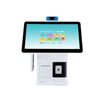 Ordinateur de bureau 15 pouces pour la commande, écran tactile simple ou double pour point de vente, système POS tout-en-un avec Windows et Android