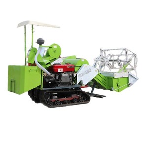Moissonneuse-batteuse compacte Hongbo pour la récolte du blé, du riz et des semences, multifonctionnelle, de type chenillé vert - Product Image 1
