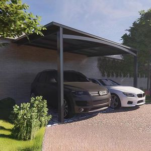 Cochera con Estructura de Aluminio Resistente, Techo de Aluminio Independiente, Carpa <span class=keywords><strong>para</strong></span> <span class=keywords><strong>Estacionamiento</strong></span> de Autos, Toldo con Marco Metálico - Product Image 1