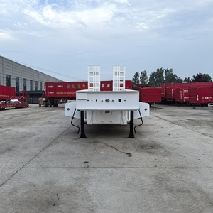 Oferta Especial: Remolque de Plataforma Baja de 3 Ejes para Excavadora, 40 Toneladas, 60 Toneladas, 12 Ruedas, Chasis de Cuello de Cisne, Semirremolque de Cama Baja - Product Image 3