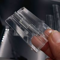 Boîte acrylique transparente pour meubles charnière en plexiglas pour piano clips en plastique charnière pliante transparente pour boîte