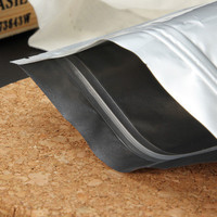 Emballage alimentaire léger mat personnalisé fermeture à glissière zip-lock argent mylar feuille d'aluminium pochette debout en plastique sacs d'emballage