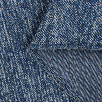 Tissu en jean pour enfants imprimé flocons de neige, motif cowboy, en denim délavé, 100 % acrylique, résistant à l'abrasion, largeur 43/44 pouces