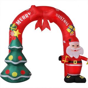 Santa Themed Inflatable Advertising Arch for Christmas Outdoor Events Pvc Durable Windproof Design Built-In Fan Custom - Product Image 3
