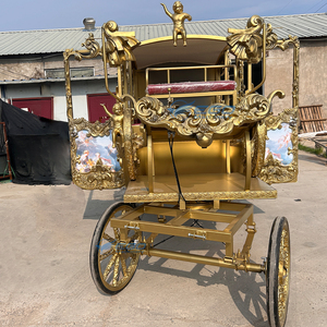 Chariot de Mariage de Luxe Personnalisé à Chevaux, Chariot de Visite Touristique Sculpté, Carrosse Royal Électrique à Chevaux à Vendre - Product Image 3