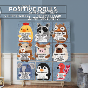 Muñeco de Ganchillo Inspirador Hecho a Mano, <span class=keywords><strong>Mapache</strong></span> Positivo, Regalo Animal, 120 Estilos, Patata Positiva, Muñeco Tejido Inspirador, Otras Manualidades - Product Image 3